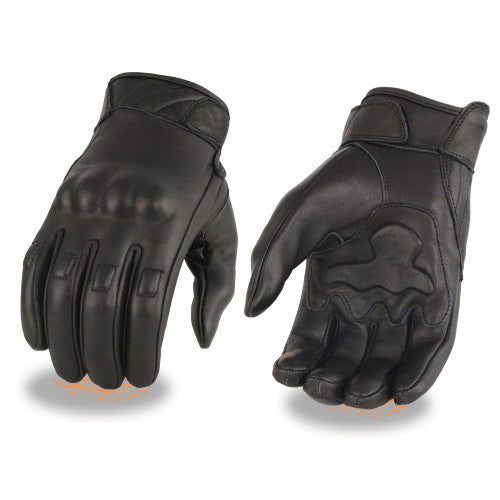 Unisex Gloves 7521 Unisex Leather Gloves w/ Rubberized Knuckles & Gel Palm